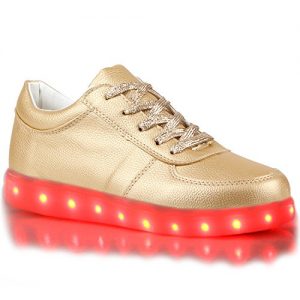 Goldene LED-Schuhe
